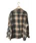 WACKO MARIA (ワコマリア) OMBRE CHECK OPEN COLLAR SHIRT L/S グレー×ブラウン サイズ:Ｌ：26000円