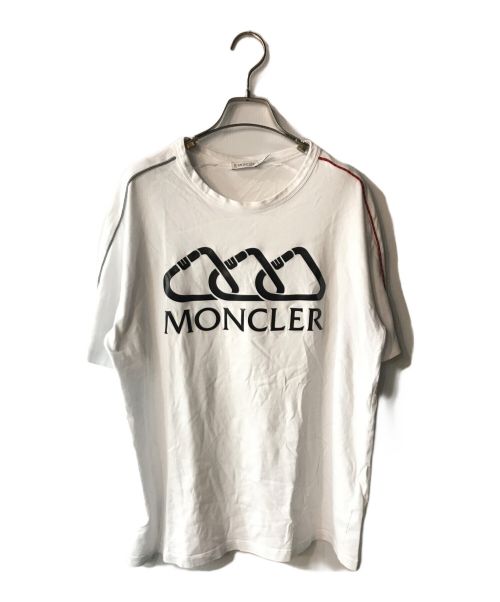 MONCLER（モンクレール）MONCLER (モンクレール) 19SS カラビナ柄MAGLIA Tシャツ ホワイト サイズ:Ｍの古着・服飾アイテム