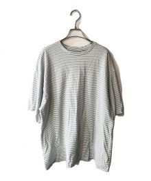 KAPTAIN SUNSHINE（キャプテンサンシャイン）の古着「Hard Twisted Border Jersey S/S Tee」｜ホワイト×グレー