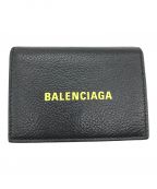 BALENCIAGAバレンシアガ）の古着「三つ折りキャッシュミニウォレット」｜ブラック