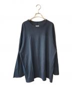 MAATEE&SONSマーティーアンドサンズ）の古着「CAP SHOULDER L/S TEE」｜ネイビー