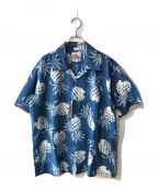 Duke Kahanamokuデュークカハナモク）の古着「アロハシャツ / INDIGO COTTON HAWAIIAN SHIRT “DUKE'S PINEAPPLE”」｜ブルー