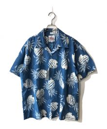 Duke Kahanamoku（デュークカハナモク）の古着「アロハシャツ / INDIGO COTTON HAWAIIAN SHIRT “DUKE'S PINEAPPLE”」｜ブルー