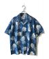 DUKE KAHANAMOKU（デュークカハナモク）の古着「アロハシャツ / INDIGO COTTON HAWAIIAN SHIRT “DUKE'S PINEAPPLE”」｜ブルー