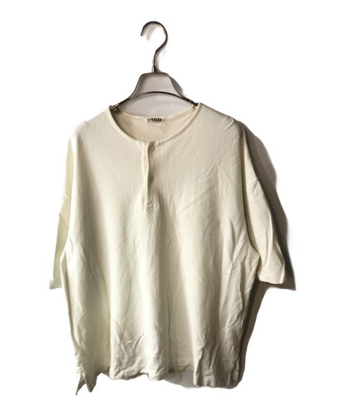 AURALEE（オーラリー）AURALEE (オーラリー) Super Soft Pique Henley Neck ホワイト サイズ:3の古着・服飾アイテム