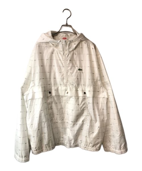 SUPREME（シュプリーム）Supreme (シュプリーム) LACOSTE (ラコステ) Reflective Grid Nylon Anorak ホワイト サイズ:XLの古着・服飾アイテム