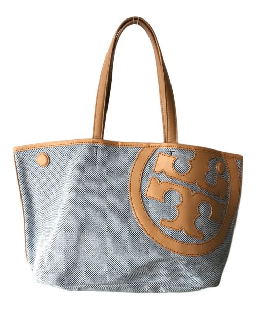 TORY BURCH（トリーバーチ）TORY BURCH (トリーバーチ) トートバッグ ベージュ×ブルーの古着・服飾アイテム