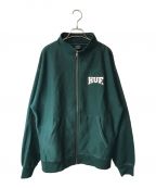 HUFハフ）の古着「HOME TEAM FULL ZIP FLEECE」｜グリーン