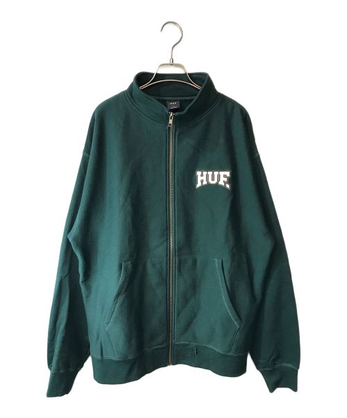 HUF（ハフ）HUF (ハフ) HOME TEAM FULL ZIP FLEECE グリーン サイズ:Ｌの古着・服飾アイテム