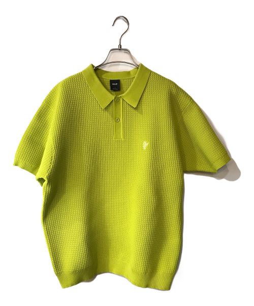 HUF（ハフ）HUF (ハフ) HUF1984 KNIT POLO イエロー サイズ:Ｌの古着・服飾アイテム