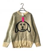 septemberセプテンバー）の古着「DOG KNIT / ドッグプリントニット」｜ベージュ