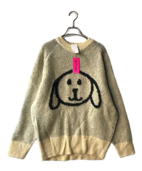 september（セプテンバー）SEPTEMBER (セプテンバー) DOG KNIT / ドッグプリントニット ベージュ サイズ:FREEの古着・服飾アイテム