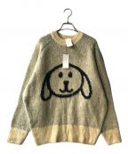 septemberセプテンバー）の古着「DOG KNIT / ドッグプリントニット」｜ベージュ