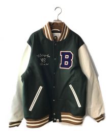 A BATHING APE×END（アベイシングエイプ×エンド）の古着「VARSITY JACKET」｜グリーン×ホワイト