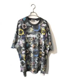 A BATHING APE（アベイシングエイプ）の古着「FLORAL CAMO LOGO RELAXED FIT TEE」｜グレー