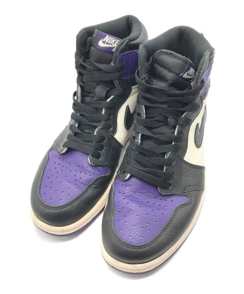 NIKE（ナイキ）NIKE (ナイキ) AIR JORDAN 1 パープル×ホワイト サイズ:26㎝の古着・服飾アイテム