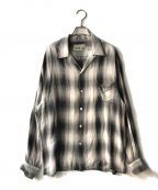 WACKO MARIAワコマリア）の古着「OMBRE CHECK OPEN COLLAR SHIRT」｜ブラック×グレー