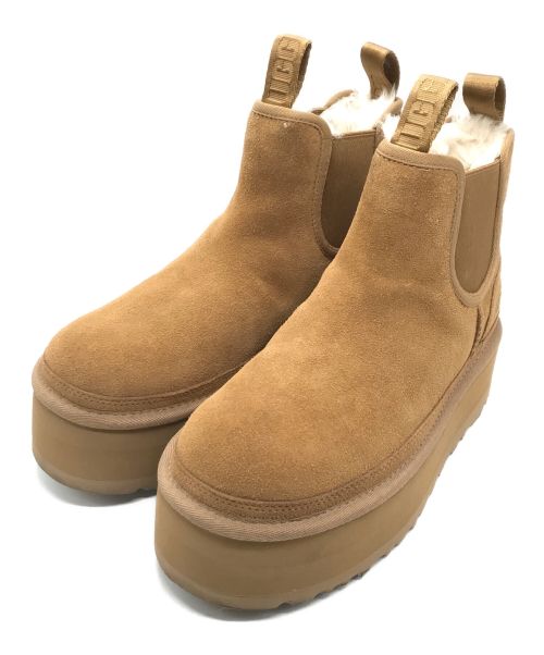 UGG（アグ）UGG (アグ) Neumel Platform Chelsea / ブーツ ブラウン サイズ:24の古着・服飾アイテム