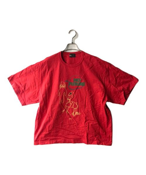 KOLOR（カラー）KOLOR (カラー) NO FUTURE プリントTシャツ レッド サイズ:Sの古着・服飾アイテム