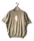 ikijiイキジ）の古着「Molded short sleeve crewneck / シルクリネン半袖ニット」｜グレー