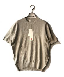 ikiji（イキジ）の古着「Molded short sleeve crewneck / シルクリネン半袖ニット」｜グレー