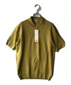 ikijiイキジ）の古着「Molded Poloshirt / シルクリネンニットポロシャツ」｜イエロー