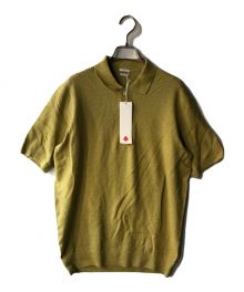 ikiji（イキジ）の古着「Molded Poloshirt / シルクリネンニットポロシャツ」｜イエロー