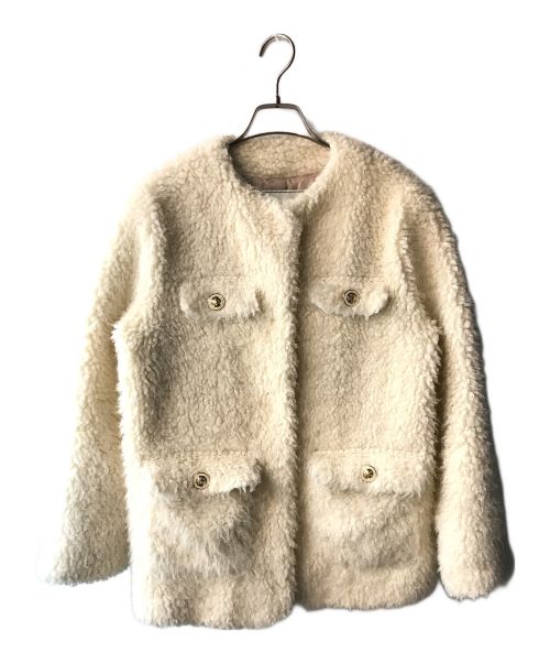 HER LIP TO（ハーリップトゥ）Her lip to (ハーリップトゥ) Royal Faux Fur Coat アイボリー サイズ:Sの古着・服飾アイテム