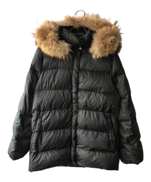 MONCLER（モンクレール）MONCLER (モンクレール) ファー付ダウンジャケット ブラック サイズ:00の古着・服飾アイテム