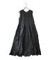 ne quittez pas（ヌキテパ）の古着「Cotton Voile Shirring Sleeveless Dress / ノースリーブギャザーワンピース」｜ブラック