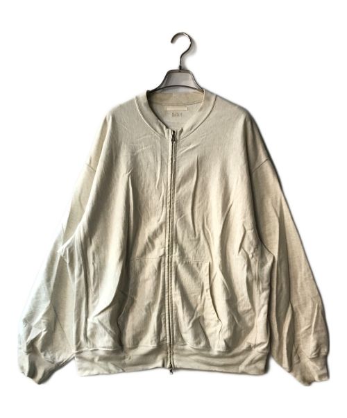 BLURHMS（ブラームス）blurhms (ブラームス) Light Sweat Crew-Zip アイボリー サイズ:3の古着・服飾アイテム