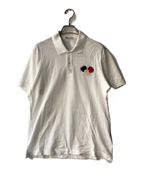 MONCLER（モンクレール）MONCLER (モンクレール) MAGLIA POLO MANICA CORTA / ポロシャツ ホワイト サイズ:Mの古着・服飾アイテム