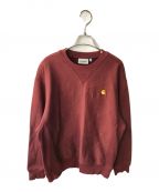 CarHarttカーハート）の古着「AMERICAN SCRIPT SWEAT」｜レッド