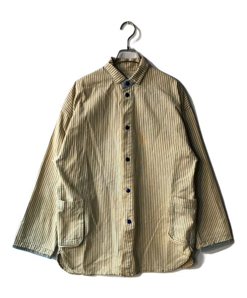 Porter Classic（ポータークラシック）Porter Classic (ポータークラシック) ヒッコリージャケット ベージュ サイズ:Mの古着・服飾アイテム