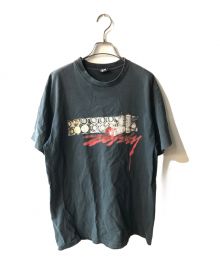 stussy（ステューシー）の古着「スプレー缶グラフィティTシャツ」｜ネイビー