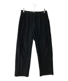 STEVEN ALAN（スティーブンアラン）の古着「6WALE CORDUROY SUPER BAGGY TAPERED PANTS」｜ブラック