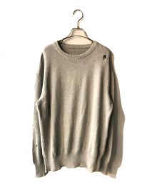 uniform experiment（ユニフォームエクスペリメント）の古着「DAMAGED CREW NECK KNIT」｜グレー