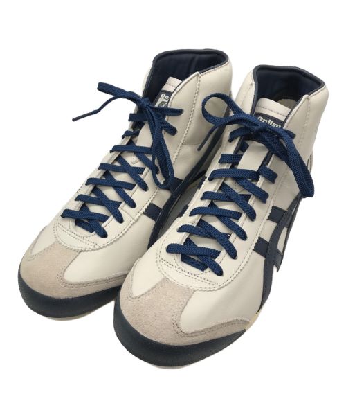 Onitsuka Tiger（オニツカタイガー）Onitsuka Tiger (オニツカタイガー) MEXICO MID RUNNER グレー×ネイビー サイズ:26㎝の古着・服飾アイテム