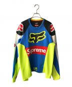 SUPREME×FOX RACINGシュプリーム×フォックスレーシング）の古着「18SS Moto Jersey Top」｜グリーン×ブルー