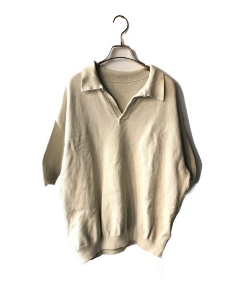 crepuscule（クレプスキュール）crepuscule (クレプスキュール) Light Moss Stitch Polo ホワイト サイズ:2の古着・服飾アイテム