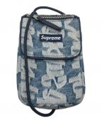 SUPREMEシュプリーム）の古着「22SS Fat Tip Jacquard Denim Neck Pouch」｜ブルー