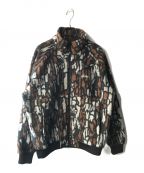 stussyステューシー）の古着「Tree Bark Fleece」｜ブラック×ブラウン