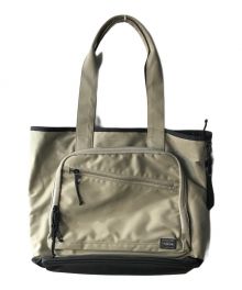 PORTER（ポーター）の古着「FRONT TOTE BAG (L) / フロントトートバッグ」｜グレー