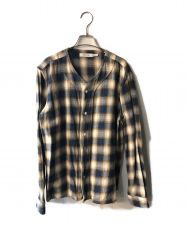 nonnative (ノンネイティブ) HANDYMAN SHIRT / ベースボールネルシャツ ネイビー×アイボリー サイズ:2