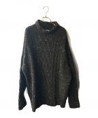 AURALEEオーラリー）の古着「Wool Baby Alpaca Nepped Cable Knit Turtle Neck P/O」｜ブラウン