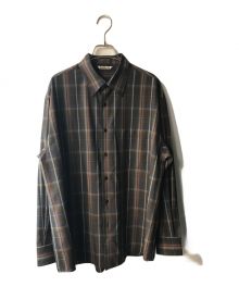 AURALEE（オーラリー）の古着「24SS SUPER LIGHT WOOL CHECK SHIRT」｜ブラウン