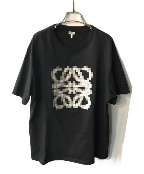 LOEWE（ロエベ）LOEWE (ロエベ) ピクセレイテッド アナグラム リラックスフィット Tシャツ ブラック サイズ:Lの古着・服飾アイテム