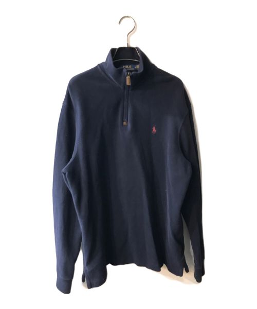 POLO RALPH LAUREN（ポロ・ラルフローレン）POLO RALPH LAUREN (ポロ・ラルフローレン) ハーフジップスウェット ネイビー サイズ:Ｍの古着・服飾アイテム