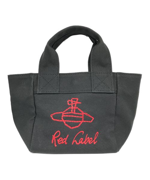 Vivienne Westwood RED LABEL（ヴィヴィアンウエストウッドレッドレーベル）Vivienne Westwood RED LABEL (ヴィヴィアンウエストウッドレッドレーベル) キャンバスミニトートバッグ ブラックの古着・服飾アイテム