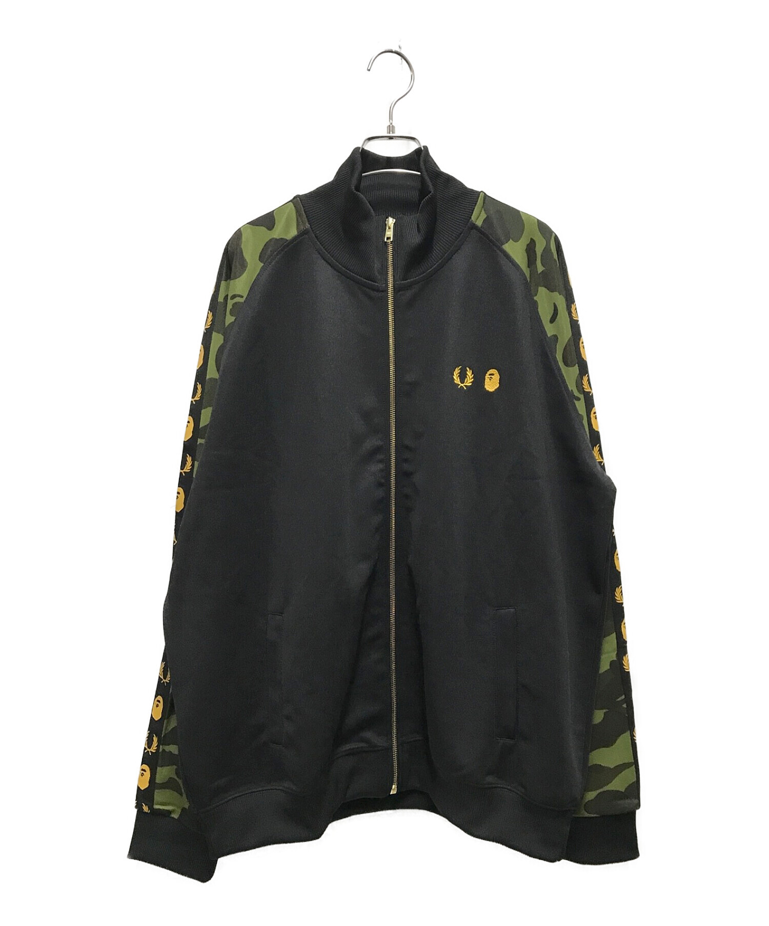 A BATHING APE × FRED PERRY (ア ベイシング エイプ × フレッドペリー) トラックジャケット/TRACK JACKET  カーキ サイズ:XXL